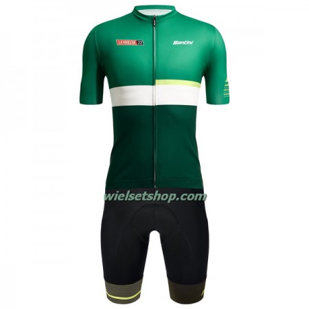 Fietskleding (Fietsshirt + Korte Koersbroek) 2022 LA Vuelta Sierra Nevada - Groen Wit